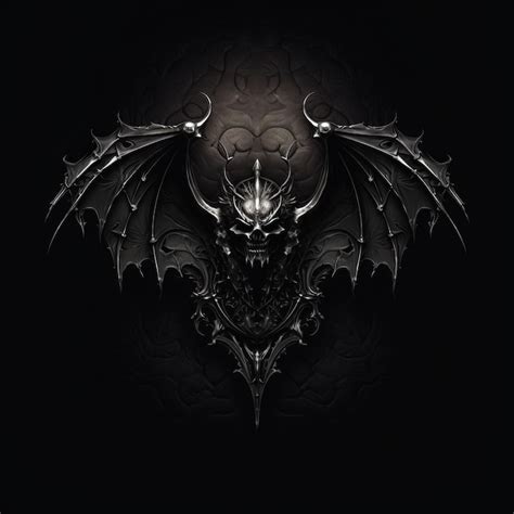 Premium Photo | Dark And Edgy Gothic Logo Design With Dragon Wings And Bats