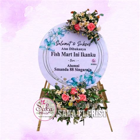 BUNGA PAPAN BULAT CONGRATULATION BPCR400 Bulat Saka Florist