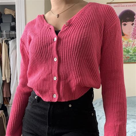 Daisy Street Women S Pink Cardigan Depop