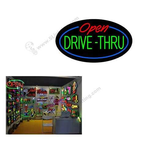 Custom Led Neon Open Signs And Open Signage For Business Led Neon Illuminated Inside Oval Shape