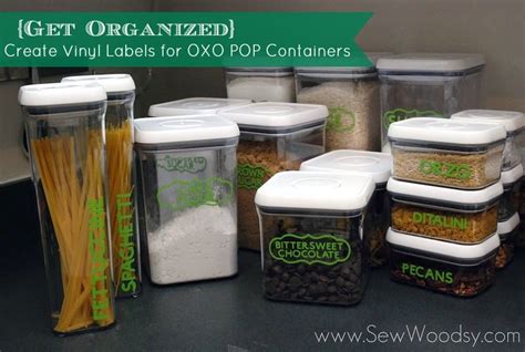 Create Vinyl Labels for OXO POP Containers - Sew Woodsy