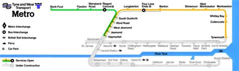 Transit Maps Historical Map Tyne And Wear Metro 1981