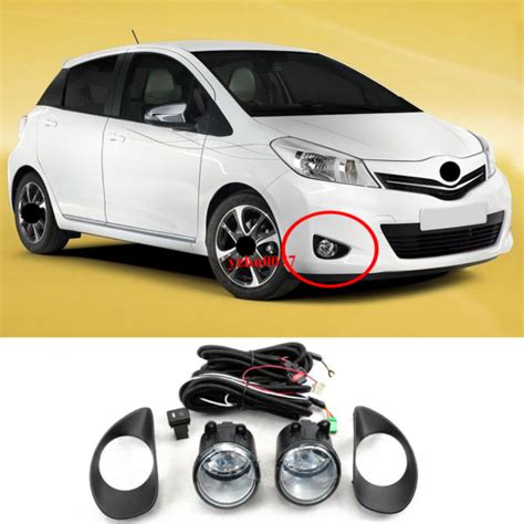 2012 2014 Fog Toyota Yaris Hatchback Halogen Front Fog Lamp Wwirebezelswitch Ebay