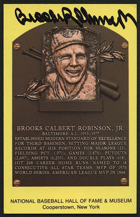 Brooks Robinson Signed Hall of Fame Postcard (JSA) | Pristine Auction