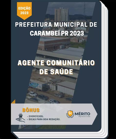 Apostila Agente Comunitário De Saúde Prefeitura de Carambeí PR 2023