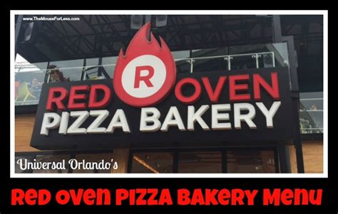 2024 Red Oven Pizza Bakery Menu Universal Orlando Resort