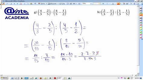 Producto y division de fracciones con parentesis Matematicas 2º ESO ...