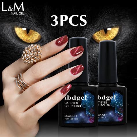 3pcs Lot Ibdgel Cat Eye Gel Acrylic Semi Permanent 3D Magical Magnet