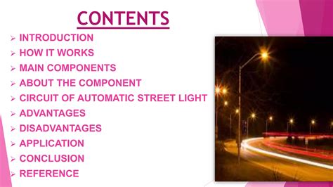 Presentation Of Automatic Street Light Ppt