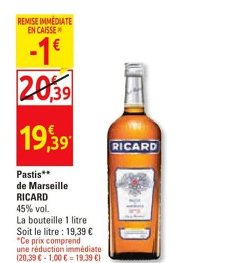 Promo Pastis De Marseille Ricard Chez Diagonal