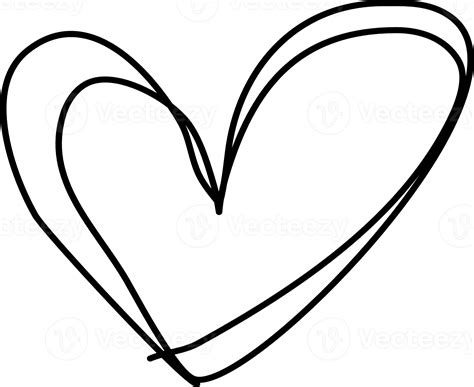 Heart Outline Hand Drawn 20695682 Png