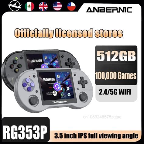 ANBERNIC Consola De Juegos Port Til RG353P Con Pantalla Multit Ctil De