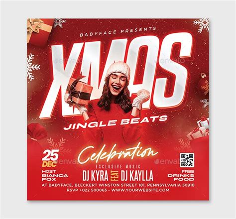 Christmas Party Flyer Design PSD - ksioks