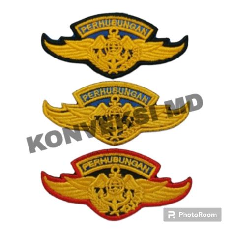 Jual Logo Bordir Timbul Wings Perhubungan Logo Bordir Timbul Wings