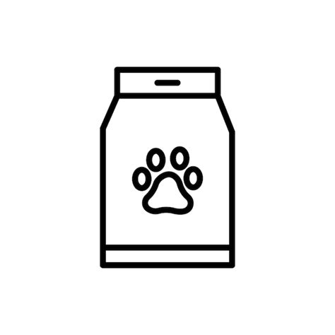 Icono Del Paquete De Alimentos Para Mascotas Vector Premium