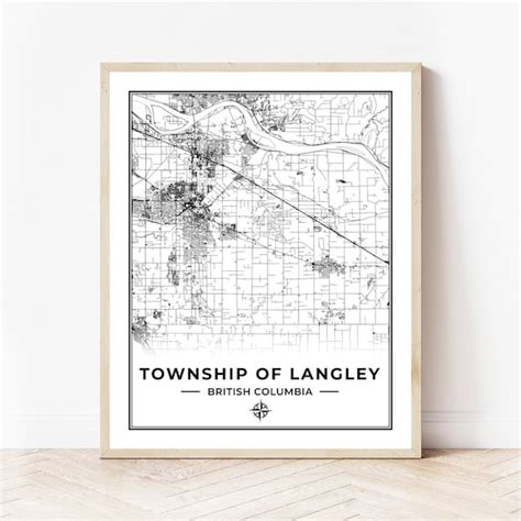 Township of Langley Map Print Map of Township of Langley - Etsy Canada