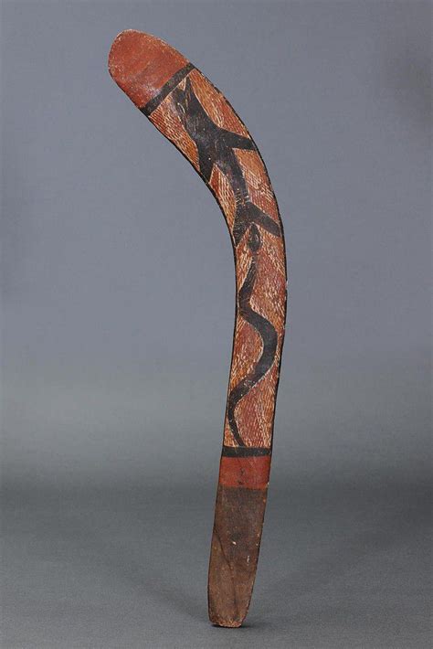 Arnhem Land Boomerang With Traditional Designs Aboriginal Artefacts