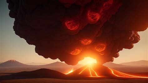 Premium AI Image | A Stunning View Of A Volcano With Lava And Lava ...