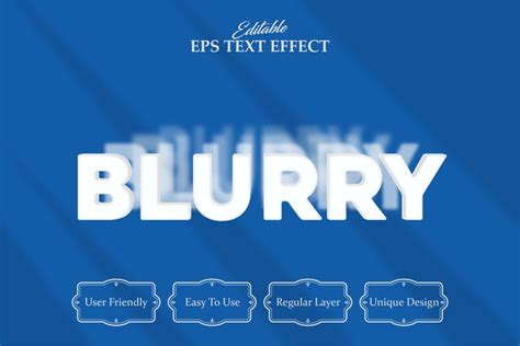 Editable Text Effect Blur Text Effect