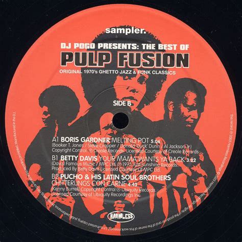 Dj Pogo The Best Of Pulp Fusion Original 1970s Ghetto Jazz And Funk Classics 2003 Vinyl