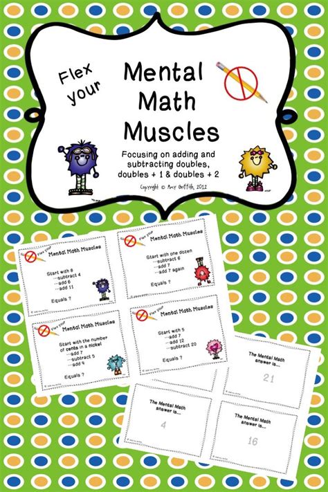 Adding Doubles Fact Fluency Mental Math Task Cards Puzzles Mental