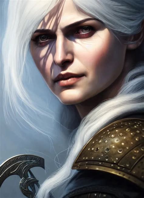 Closeup Portrait Shot Of Cirilla From The Witcher Stable Diffusion