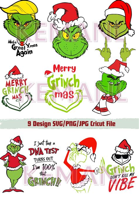 9 Design Grinch Svg Grinch Svg Grinch Face Merry Christmas Svg