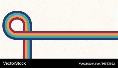 Abstract Simple Retro Style 70s 1970 Lines Vector Image