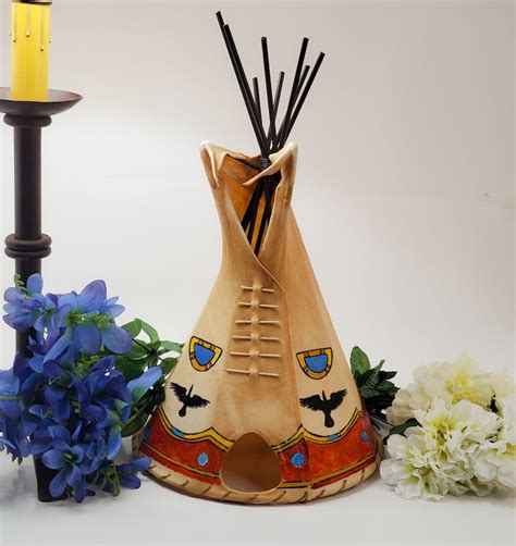 Teepee Lamp Raven1 Rawhide Teepee Lamp Handmade And Painted By Local Artists Native American