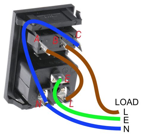 Unable To Configure A Simple Iec Connector With An Illuminated Switch Electrical Engineering