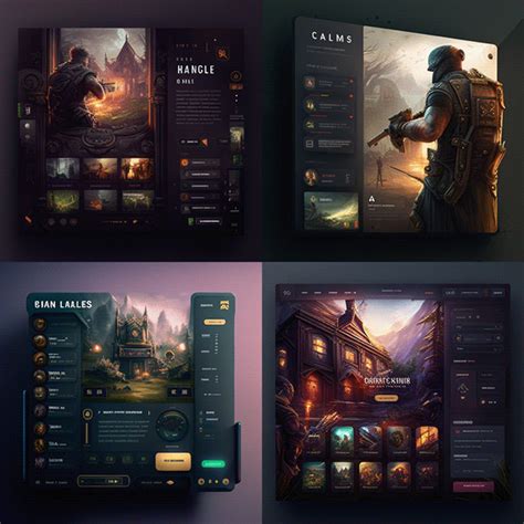 Games Launcher Ui Ux Design Ai Art Behance