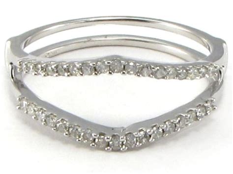 Diamond Ring Wrap Guard Enhancer Insert White Gold