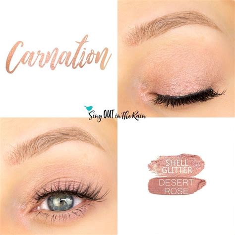 Carnation Eye Duo Uses Two SeneGence ShadowSense Shell Glitter