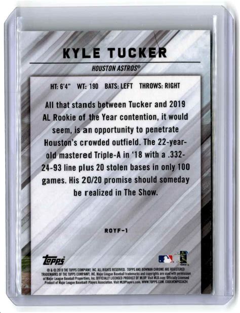 2019 Bowman Chrome Green Mojo Kyle Tucker Rookie 75 99 ROY Favorites