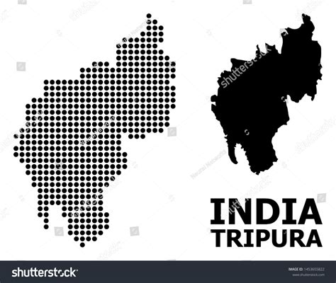 Pixelated Map Of Tripura State Composition And Royalty Free Stock