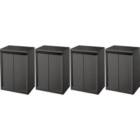 Sterilite 2 Shelf Laundry Garage Utility Storage Cabinet Flat Gray4 Pack 4 Piece Kroger