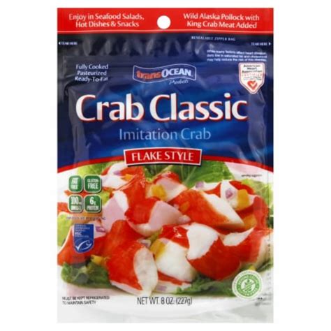 Trans Ocean Crab Classic Imitation Crab Flake Style 8 Oz Kroger