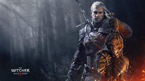 Geralt with trophies official wallpaper : witcher