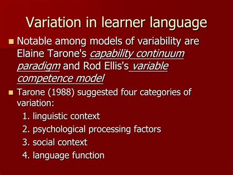 Ppt Chapter 9 Cross Linguistic Influence And Learner Language