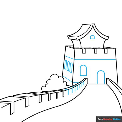 How to Draw the Great Wall of China - Really Easy Drawing Tutorial