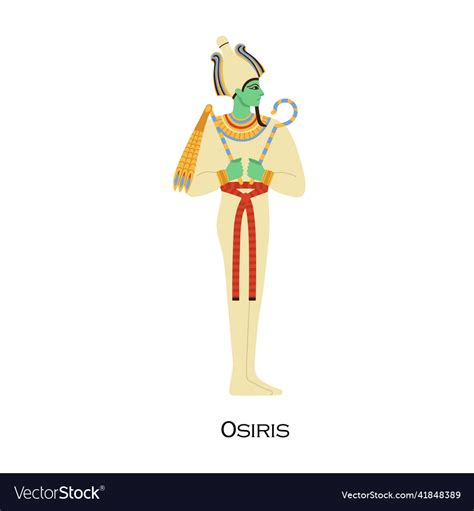 Osiris ancient egyptian god profile character Vector Image