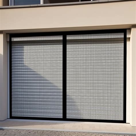 Magnetic Garage Door Screen 10x8ft, Durable Fiberglass Screen Door Mesh ...