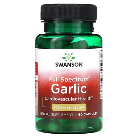 Swanson Full Spectrum Garlic 400 Mg 60 Capsules