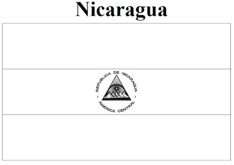 Bandera De Nicaragua Para Colorear