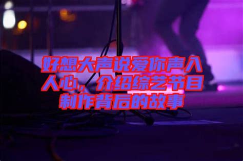 好想大声说爱你声入人心，介绍综艺节目制作背后的故事 楚玉音乐百科