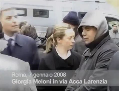 Giorgia Meloni Giuliano Castellino Acca Larentia