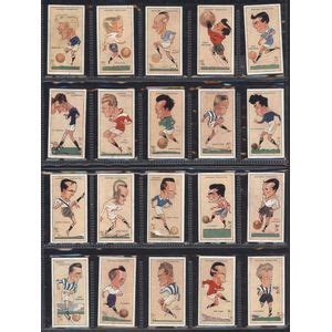 1927 Players Cigarettes Football Caricatures by Mac Complete Set ...