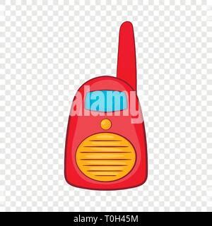 Red Portable Handheld Radio Icon Cartoon Style Stock Vector Image