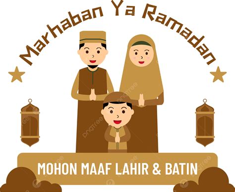 Design Vetorial Mu Ulmano Da Fam Lia Marhaban Ya Ramad Png Png