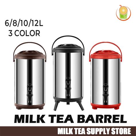 Milk Tea Thermos Bucket Stainless Steel Tea Bucket Tea Barrel Water Jug